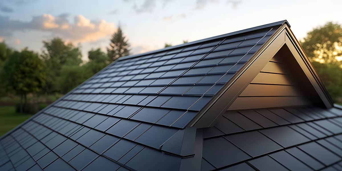 Solceller integreret i taget